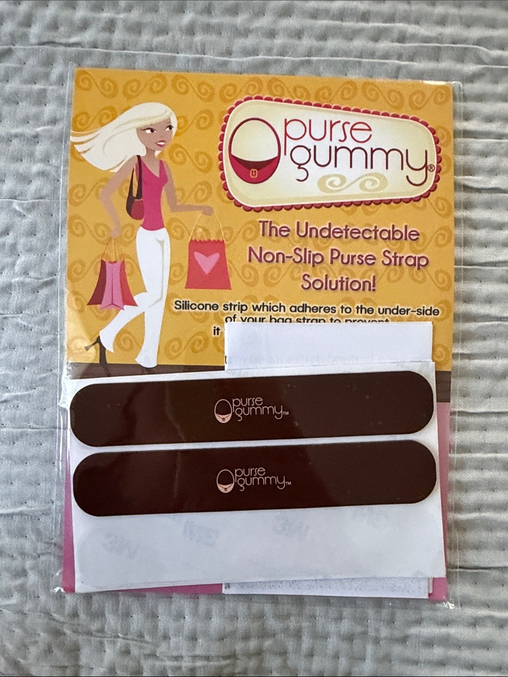 Purse Gummy Non-Slip Purse Strap Strips - Brown